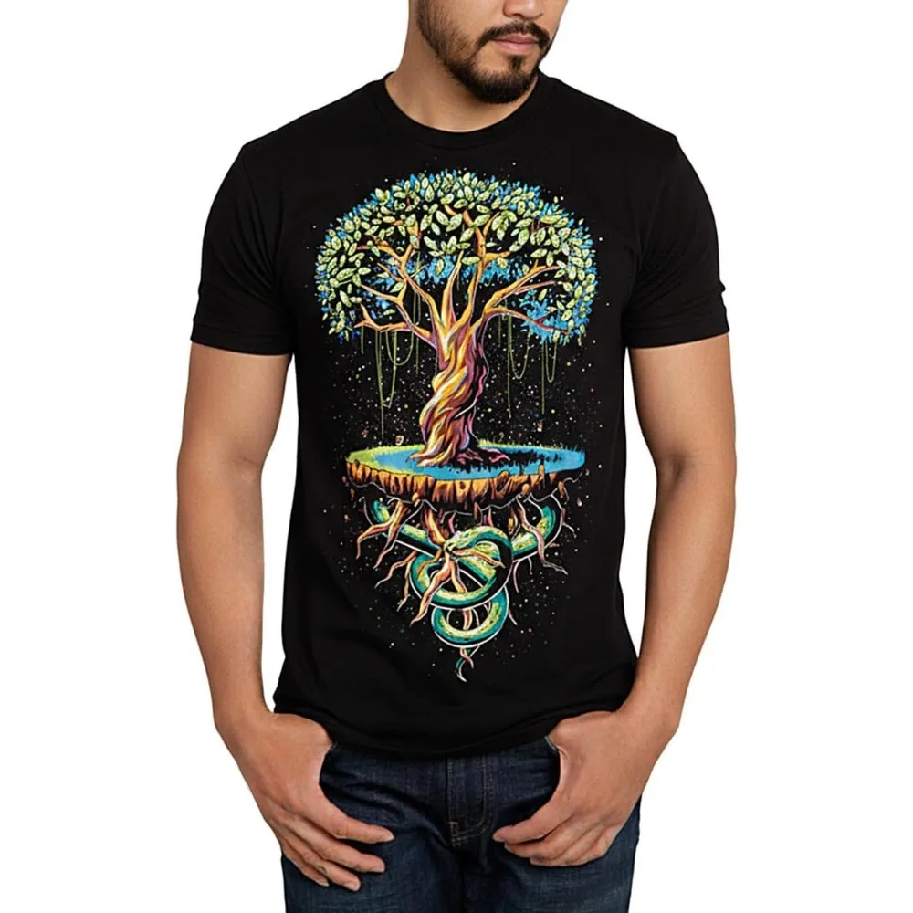 

INTO THE AM Graphic Tees for Men Premium Short Sleeve Colorful T-Shirts Trippy Space Designs