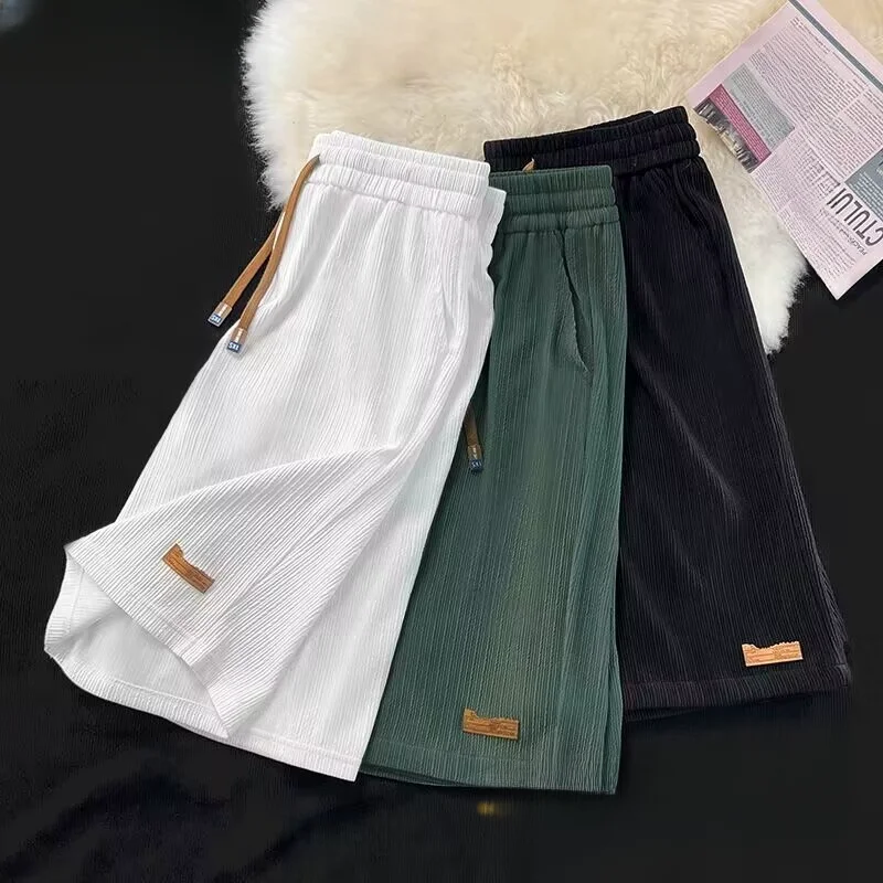 

Casual Baskeall orts for Men Summer Outdoor Wear Ice Silk Five-Point Loose Fit Sports Briefs Youthful Energy Sle