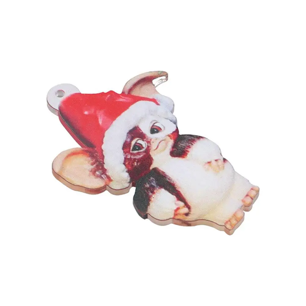 Cute 2D Gremlins Santa Hat Acrylic Socks Dog Gremlins Gizmo Hanging Flying Dragon Chrismtas Tree Pendants Christmas Gift