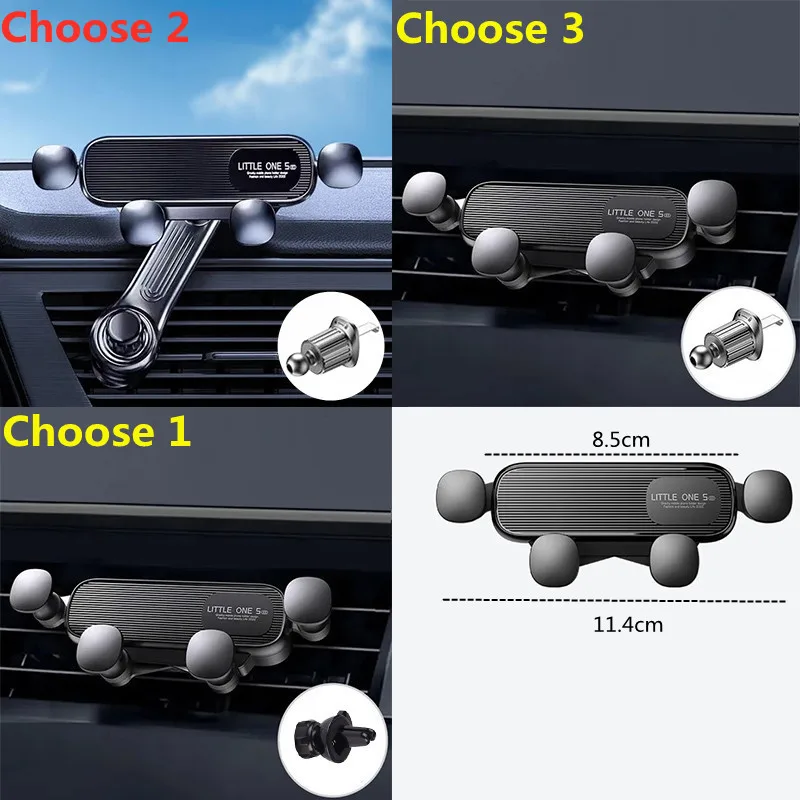 Gravity Car Phone Holder Air Vent Clip Mount Mobile Cell Phone Stand In Car GPS Support For iPhone 13 12Pro Xiaomi Samsung Phone