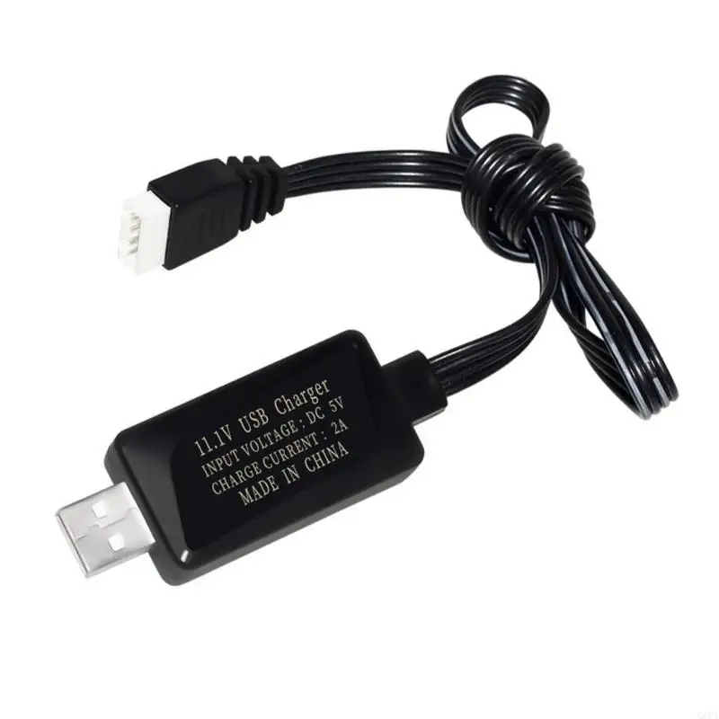 Q6PA 4-Pin Battery Charging Cable with USB-A End, PVC 55 Cord for Eleven Point Battery Pack Charging, Daily Care and