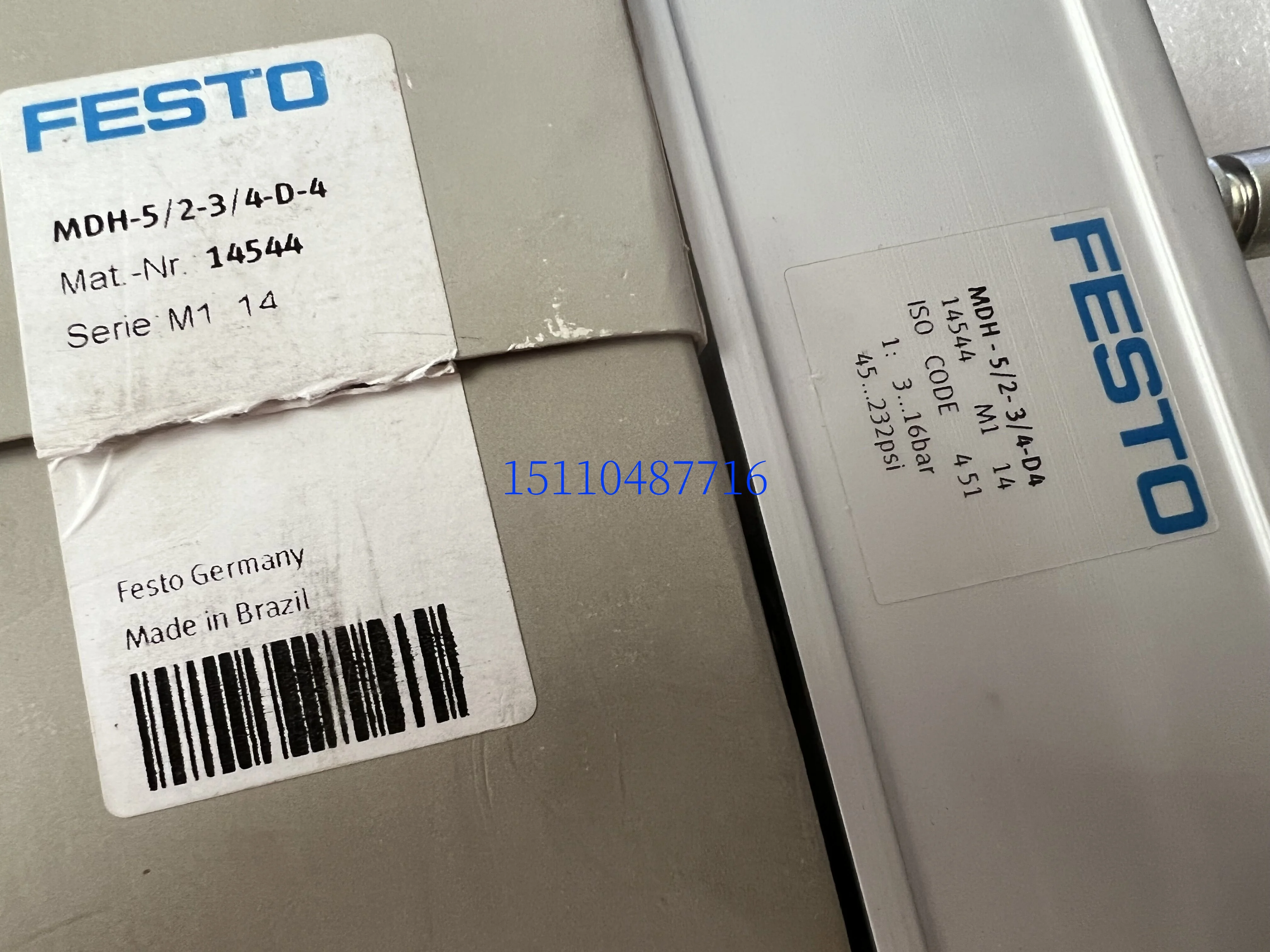 

FESTO Festo Solenoid Valve MDH-5/2-3/4-D-4 14544 Is In Stock.