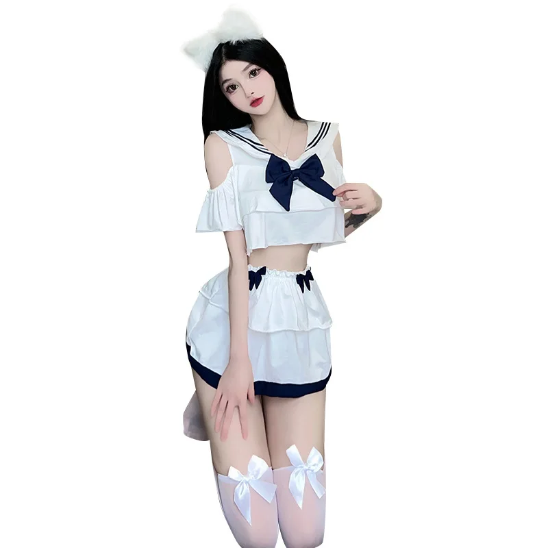 

Ladies' Sexy Lingerie Sexy Maid Uniform Hollow Out Hot No Take Off Seductive Suit Bed Hot Flirting Role-playing Uniform