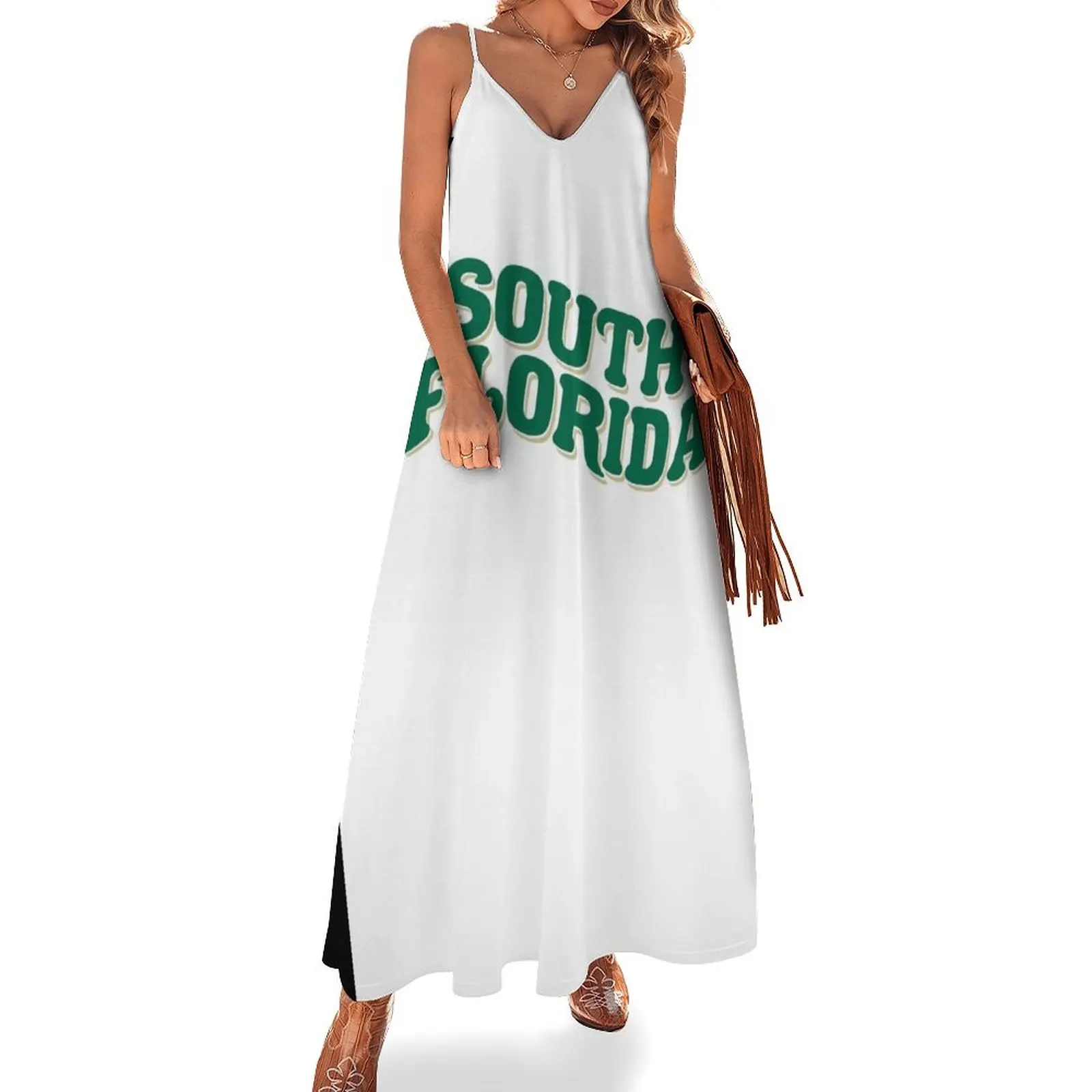 

USF University of South Florida Sleeveless Dress women's summer jumpsuit woman dress Women's skirt Dress