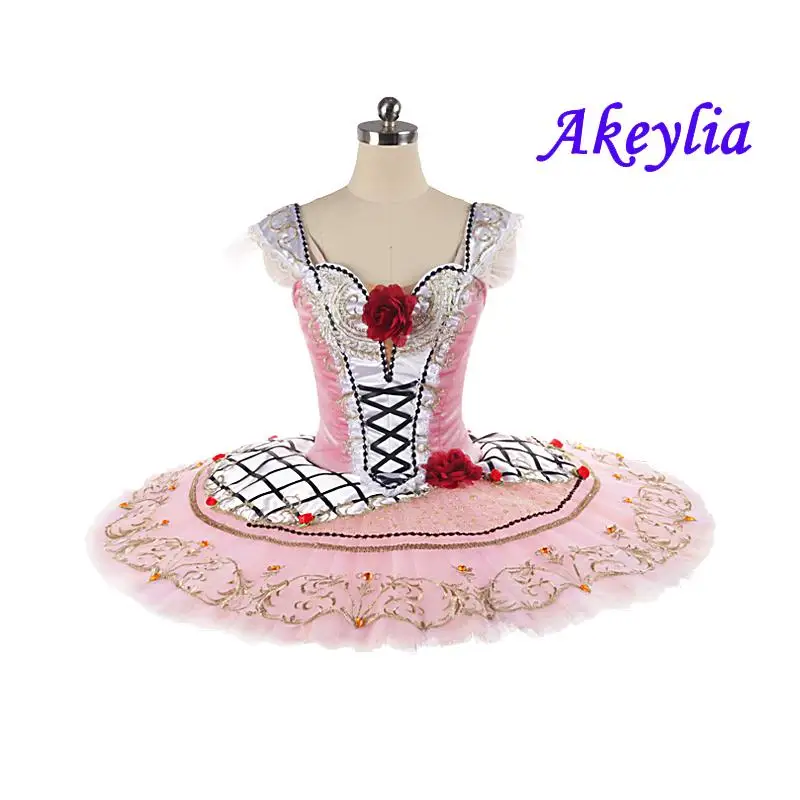 Adult Coppelia Ballet tutu Costume Competition Pink Paquita Professional Tutu white Ballet Pancake Tutu yellow for Child JN0033C