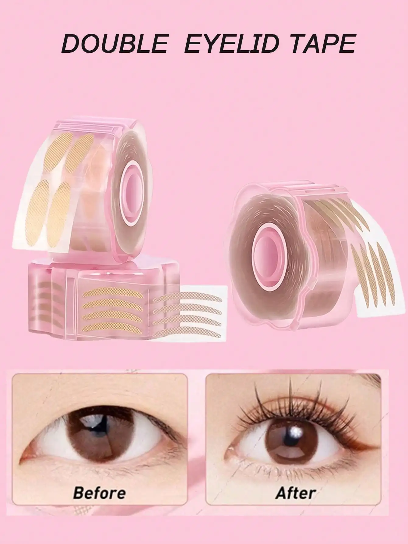 

1 Roll 600pcs Skin-Tone Invisible Double Eyelid Tapes, Lace Grid Double Eyelid Tapes With Edge Design, Portable Roll Double Eyelid Tapes For Puffy Eyes, Makeup, Low Price, Room Decor, Vanity, Travel, Bedroom And Makeup Accessories, Breathable Seamless Fib