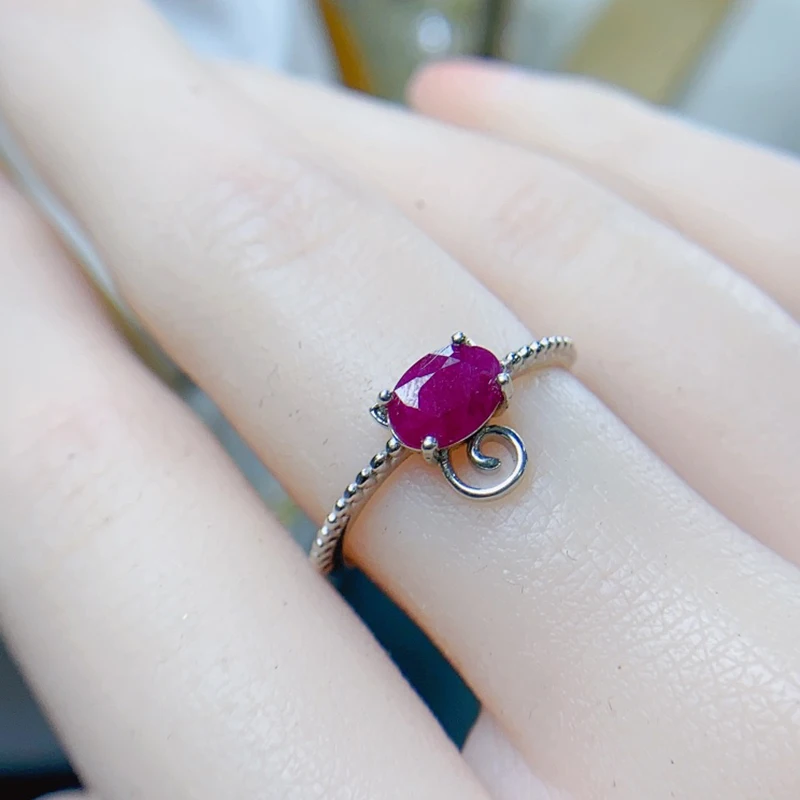 Natural Ruby Rings for women silver 925 jewelry luxury gem stones 18k gold plated free shiping items