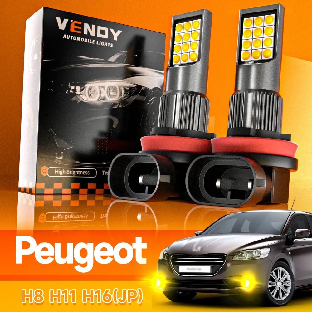 

2pcs LED Fog Light Blub H8 H11 Lamp Canbus No Error For Peugeot 207 301 307 CC SW 308 2007-2018 407 4007 408 4008 508