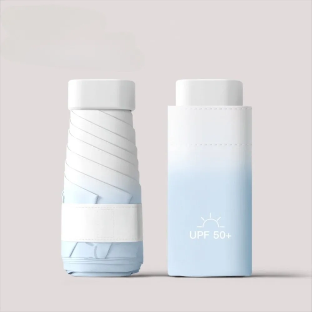 الأشعة فوق البنفسجية حماية مظلة شمسية صغيرة الشمس الظل مظلة كبسولة جيب صغير مظلة المطر المظلة Sunproof الفينيل مظلة قابلة للطي #3