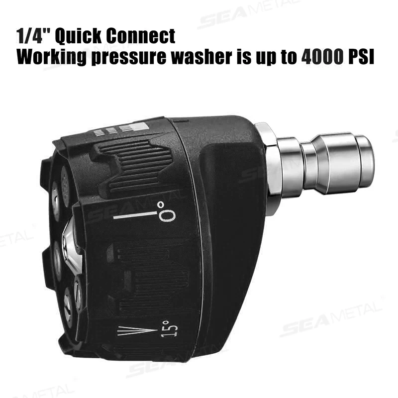 فوهة بخاخ غسيل السيارة عالي الضغط من SEAMETAL ، فوهة هواء ري قابلة للتعديل ، موصل سريع لحديقة السيارة والمنزل #6