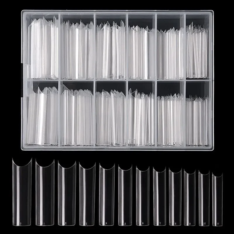 240pcs/Box XXL Extra Straight Nail Tips Long Square Coffin False Nails C Curved ABS Fake Nails Manicure Salon Nail Art Tools image 6