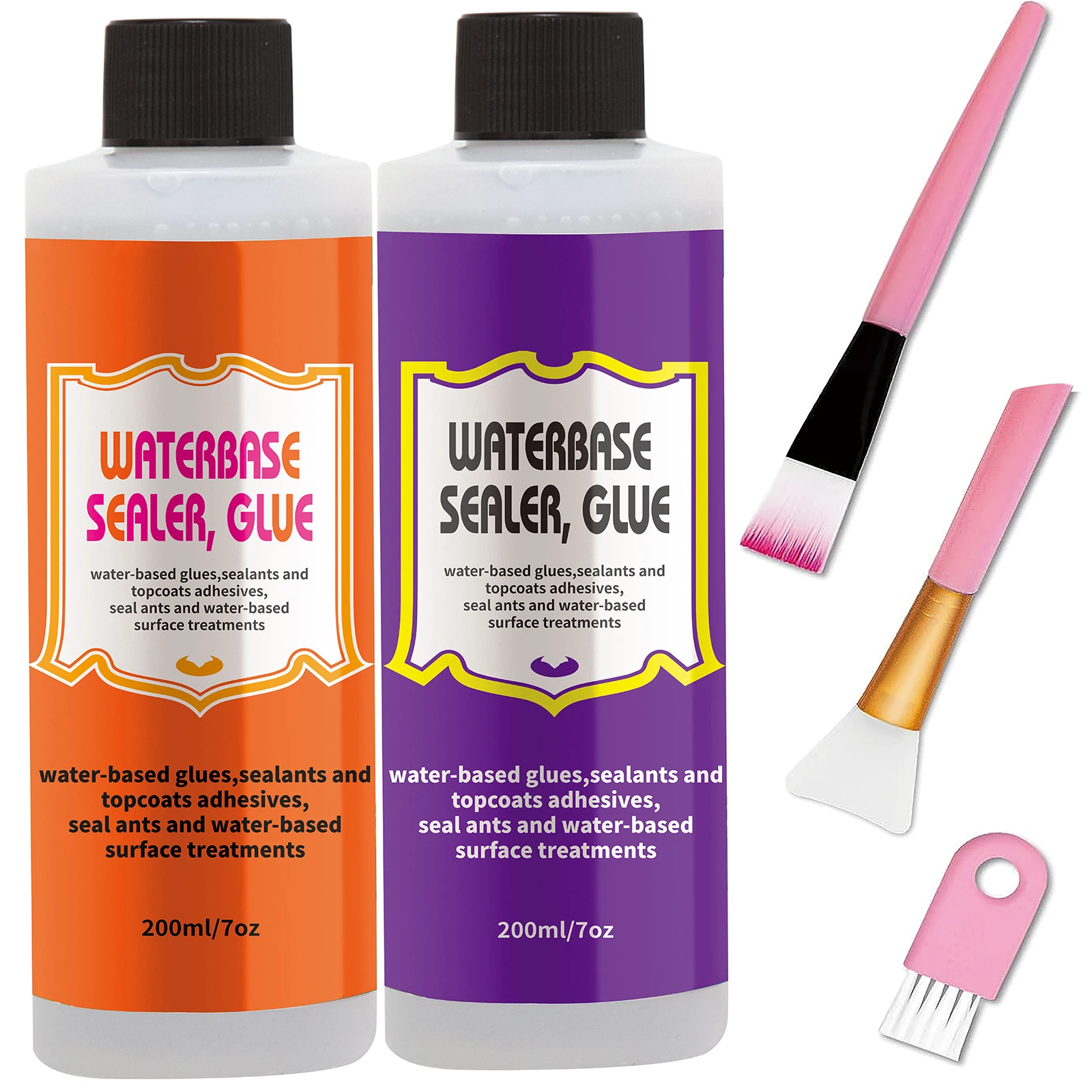 Waterbase Sealer, Glue and Finish All Purpose, Waterbase Decoupage Sealer, Glue, And Finish For DIY Crafts And Art Projects