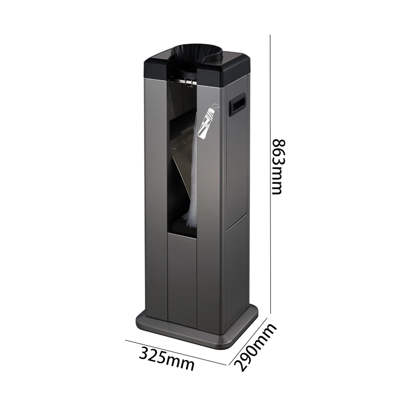 Automatic single sliding groove head stainless steel umbrella packaging machine for 100 wet short umbrellas