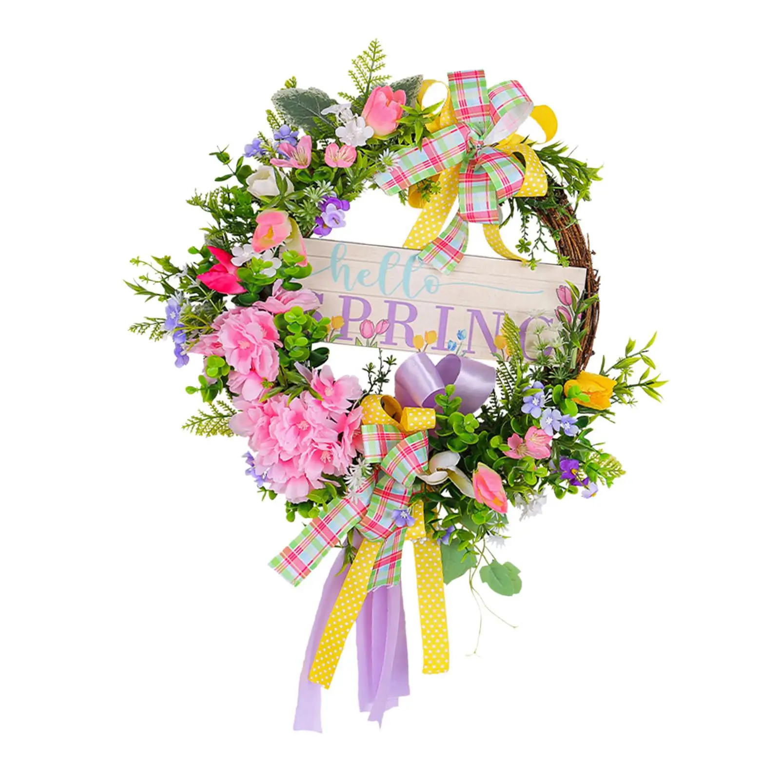 Spring Wreath Artificial Garland Beautiful Artificial Harvest Wreath for Outside