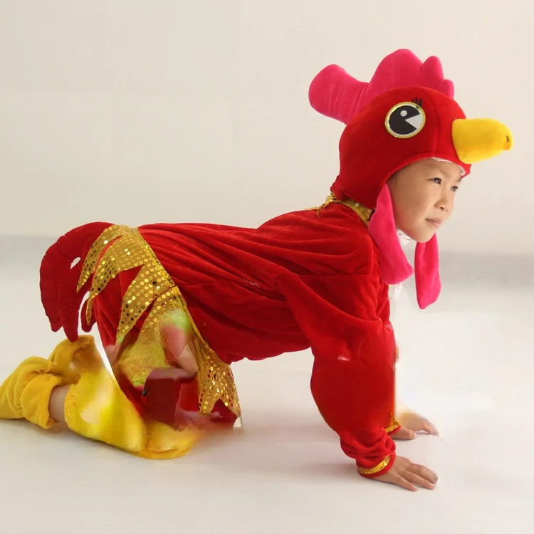 Cartoon Plush Yellow Red Weasel Chicken Animal Fancy Dress Show Jumpsuit  Children Adult Gifts Cosplay Halloween Costume - AliExpress 200000532