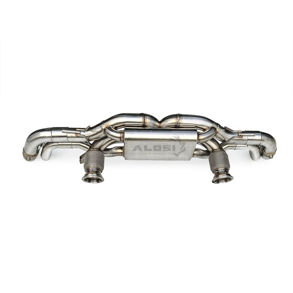 For Audi R8 V8 4.2l V10 5.21 2006-2015 2015-2023 performance exhaust system stainless steel cat-back exhaust with vacuum valve