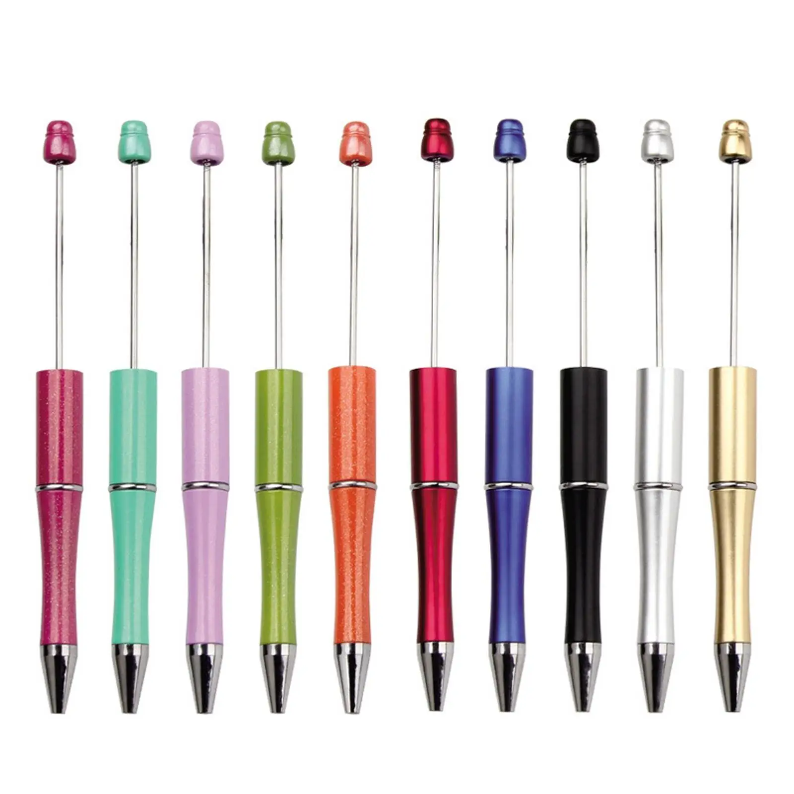 Cute Bead Pens Ballpoint Pen Assorted Colors 1.0mm Fine Tip Writing Pen for Daily Use Exam Gift Journaling Travel