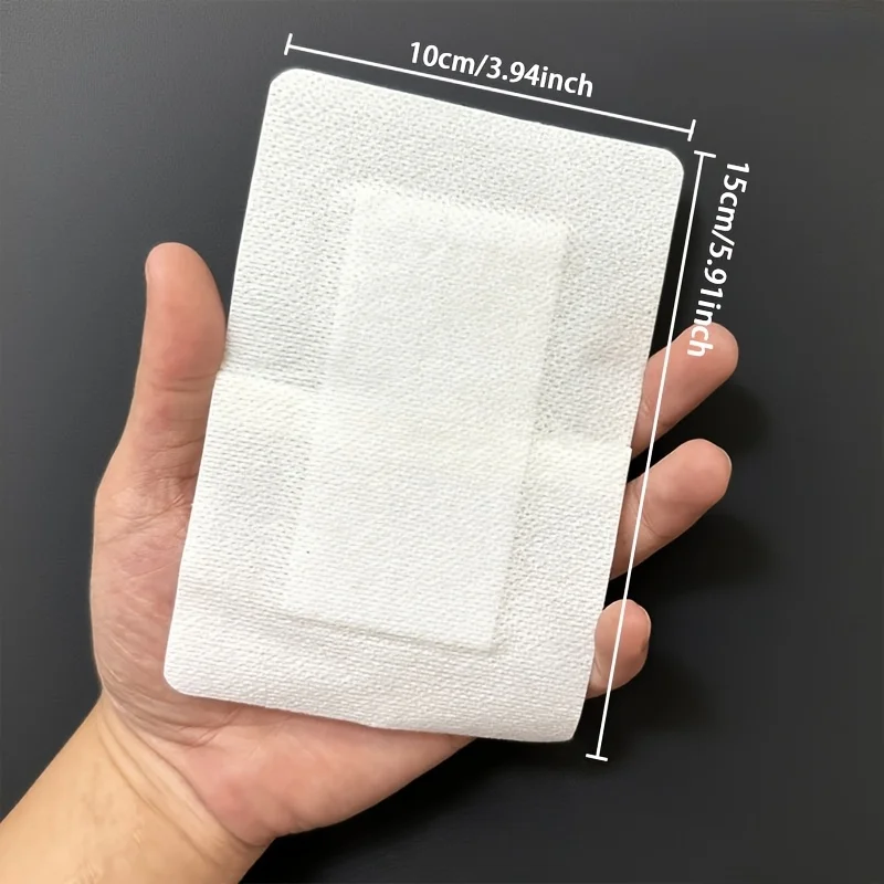 30er-Packung Atmungsaktive Pflaster, 10,16*15,24 cm, weicher Vliesstoff, einfach zu wechselnder Verband, Wundverbandkissen – Detail 1