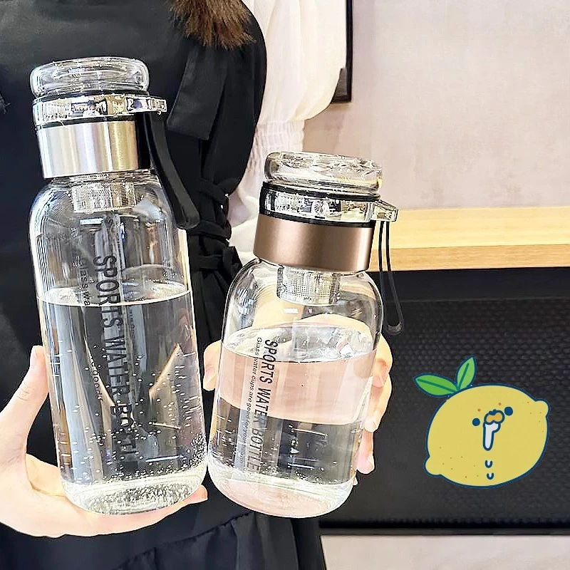 Summer Tea-water Separation Glass Cup Heat-insulating and Heat-resistant with Cup Sleeve High-temperature Resistant Lifting Rope
