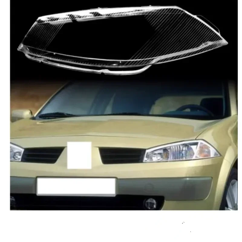 

HTTCY For Renault Megane 2003 2004 2005 front Car Headlight Cover Lens Shell Lampcover Lampshade Headlamp housing