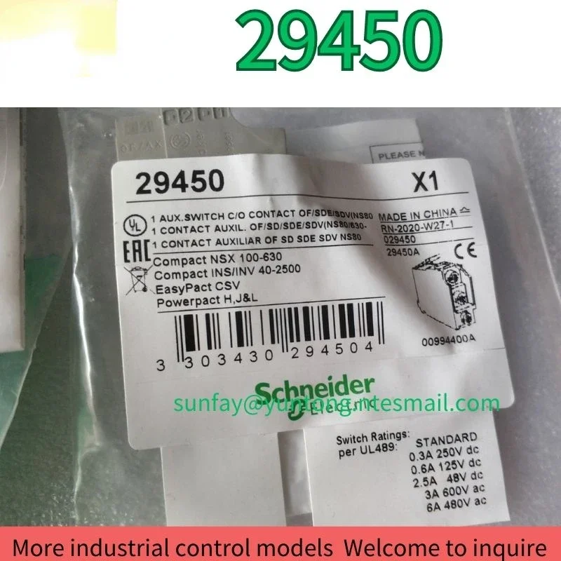 brand-new Molded case circuit breaker auxiliary contact 29450 Fast Shipping