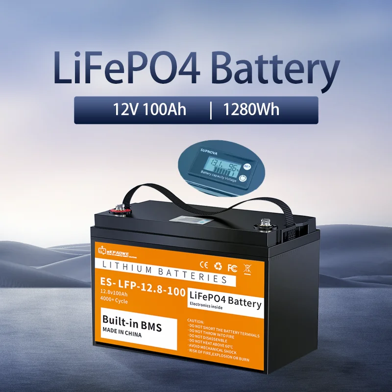 

Wattcycle 12V 100Ah LiFePO4 Battery Packs Grade A Cells Rechargeable For Outdoor / Home Storage Lithium Iron Phosphate Batteries