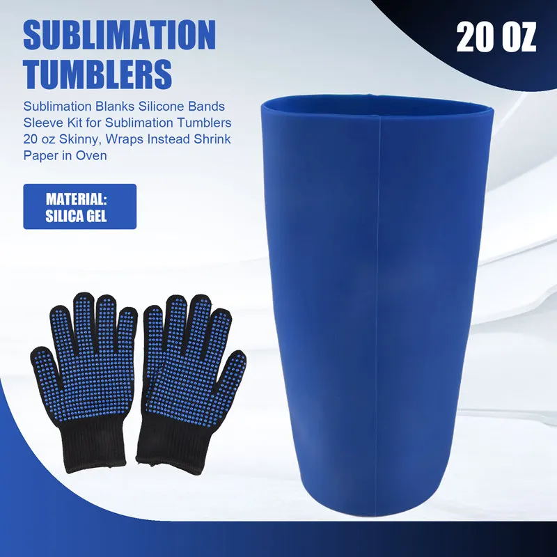 Sublimatieset Sublimatie Blanks Siliconen Bands Sleeve Kit voor Sublimatie Tuimelaars 20oz Skinny,
