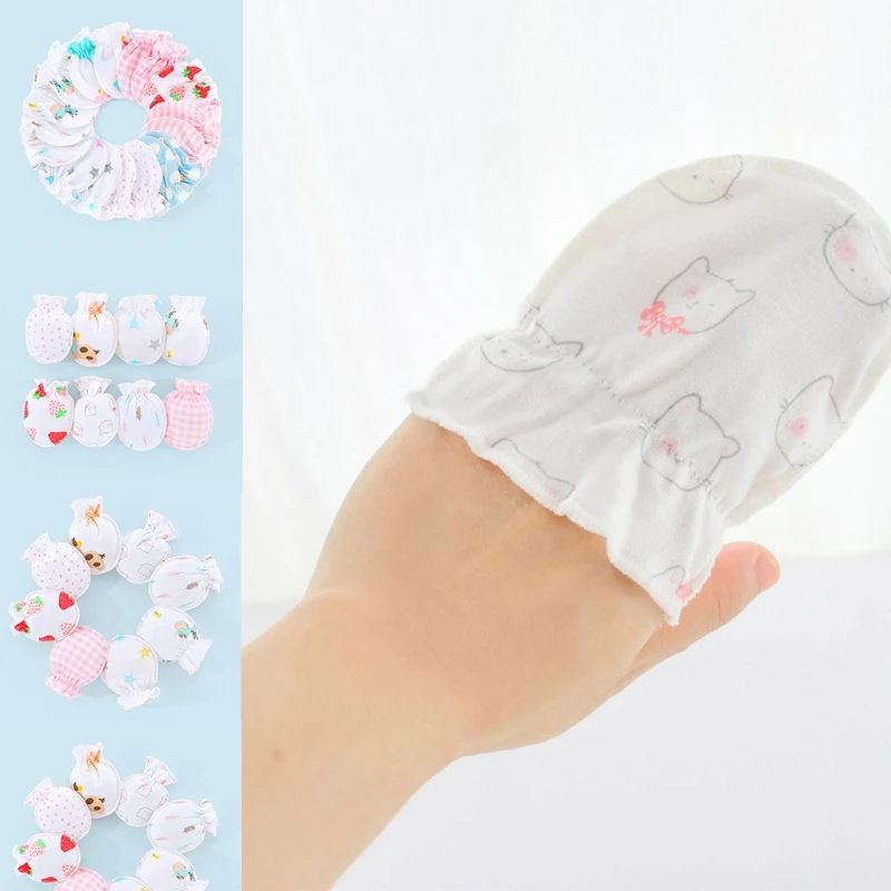 Cotton Cartoon Gloves Unisex Baby Mitts Protect Glove Baby Mitten Dropship