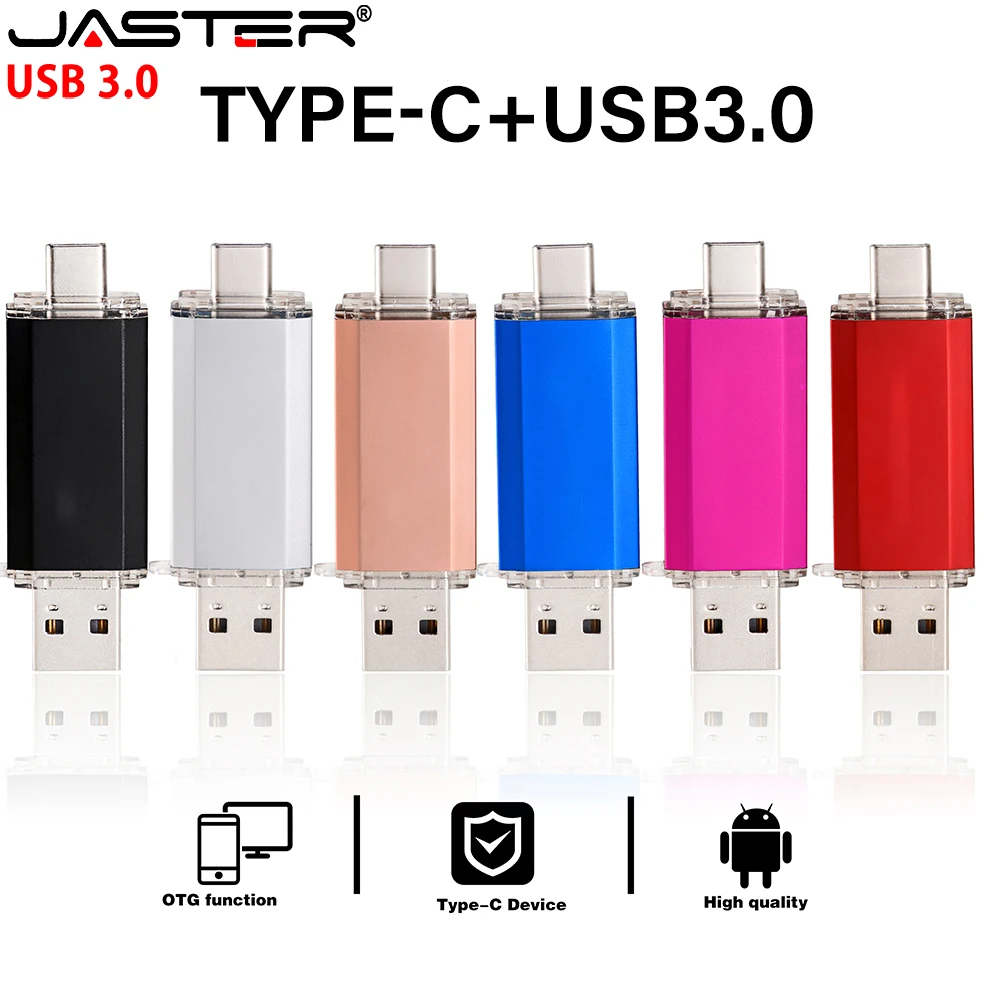 

NEW Type-C 2 in 1 OTG 128GB 64GB Pendrive High Speed USB 3.0 Flash Drive Pen Drive 32GB 16GB 2 in 1 Type C OTG USB Flash Drive