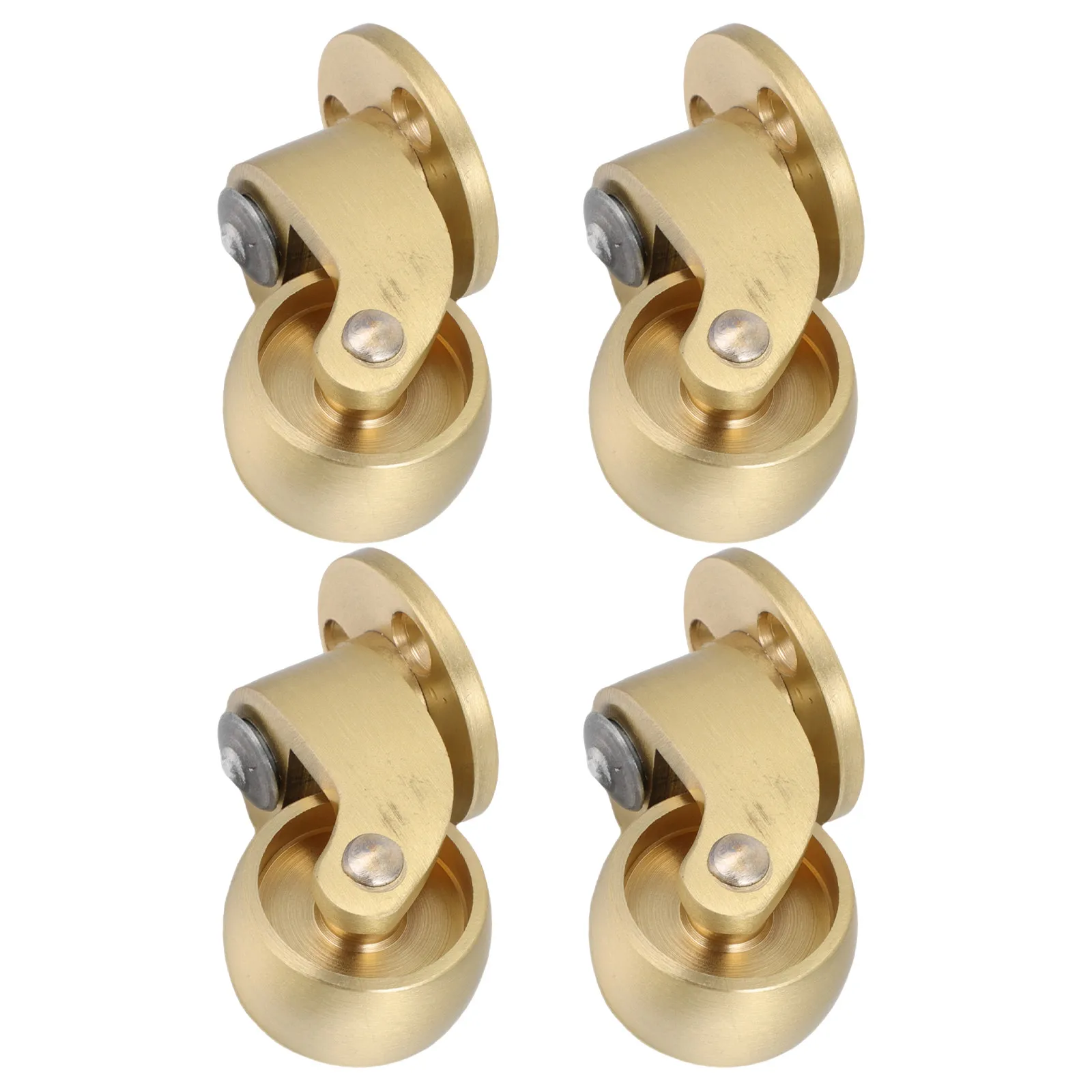 4Pcs Heavy Duty Furniture 360 Rotation Casters Universal Brass Wheel for Sofa Cabinet Chair Bed Trunk Box 25Mm
