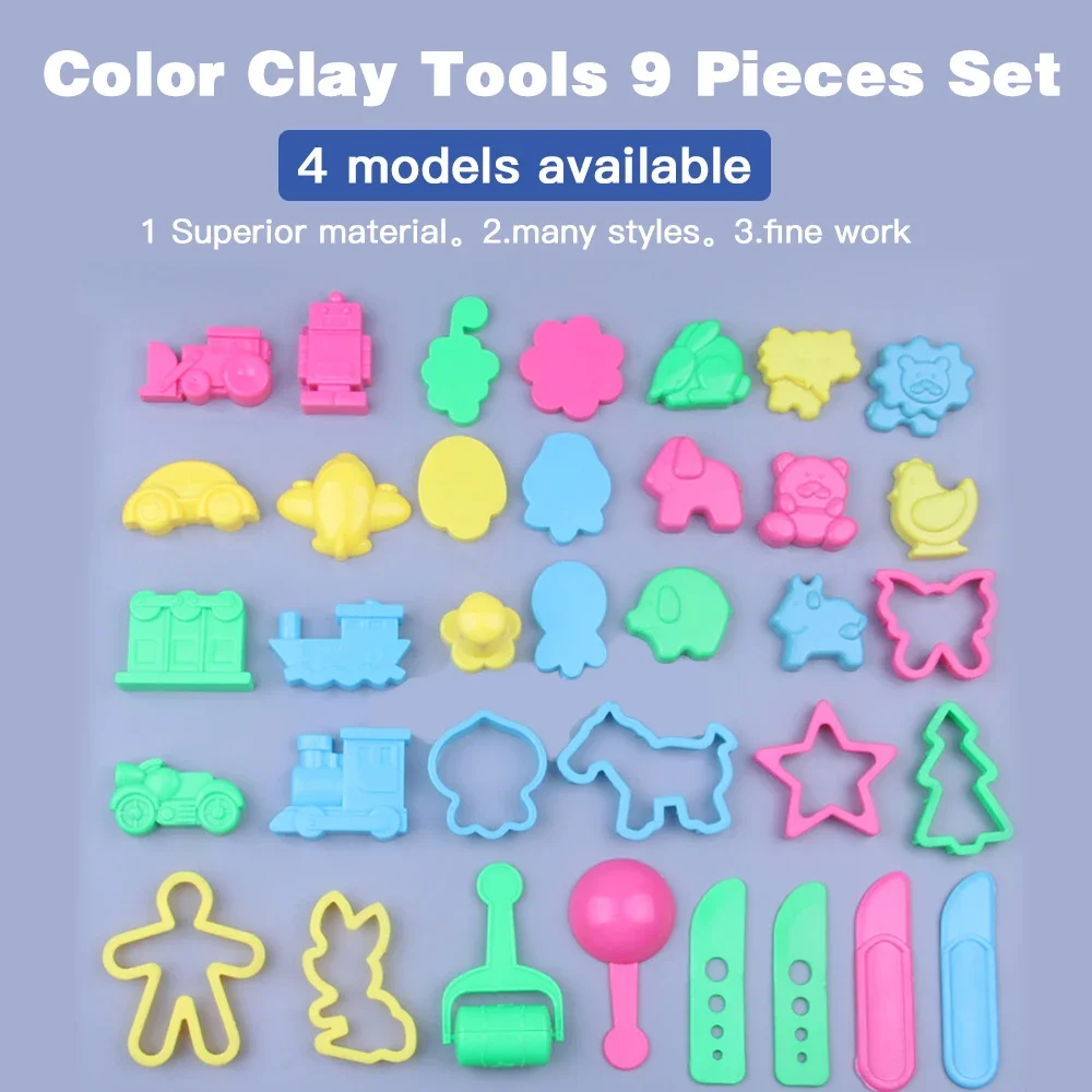 8/9pcs Creative Colorful Clay Tools DIY Set Plasticine Various Shapes Childs Handmade Toys Play Dough Tool Accessories Clay Mold