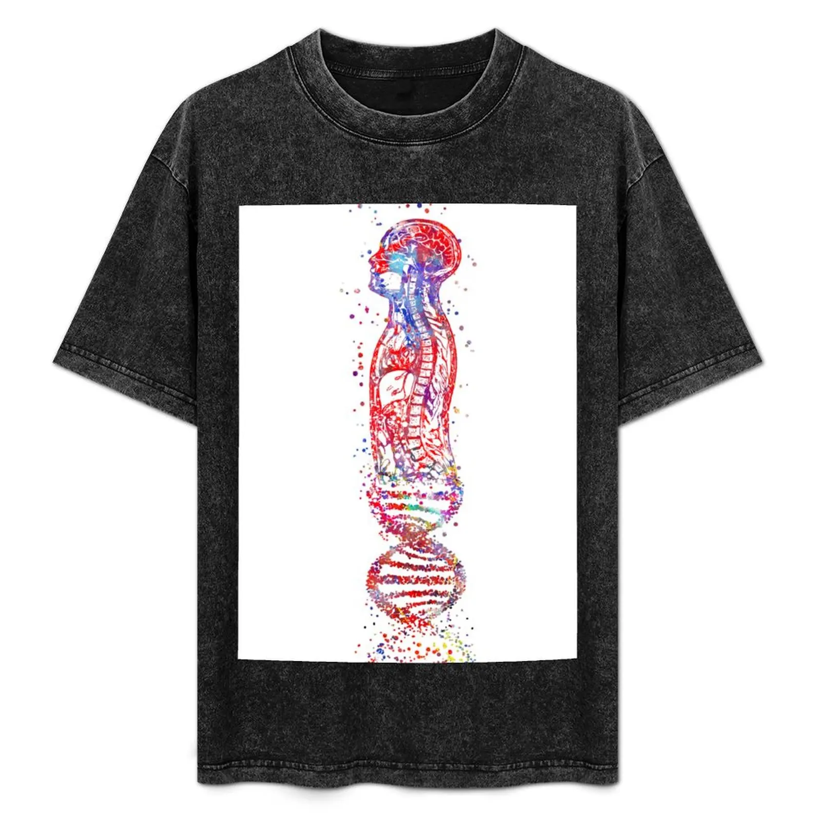 

DNA man, human body anatomy, human body molecules T-Shirt t shirts for man slim fit cotton t shirts high quality T-Shirt