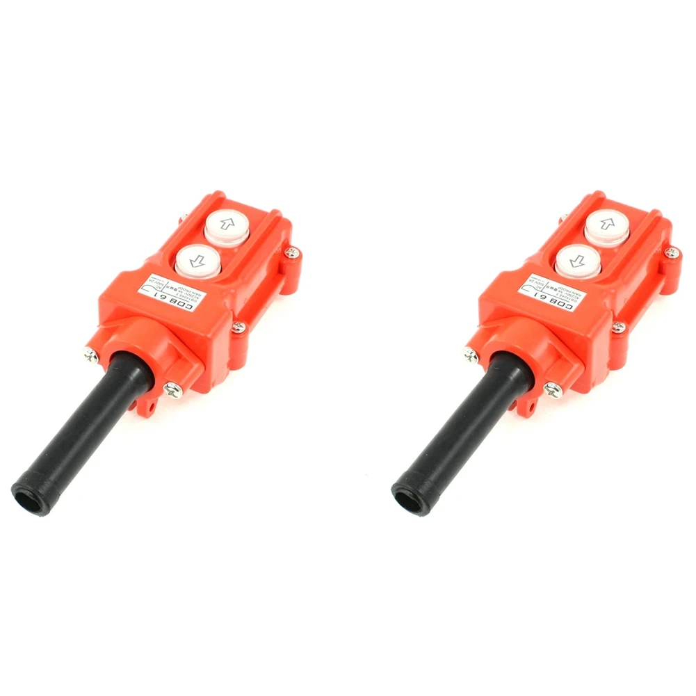 AT02-2X Water Proof Hoist Crane Pendant Up Down Station Pushbutton Switch