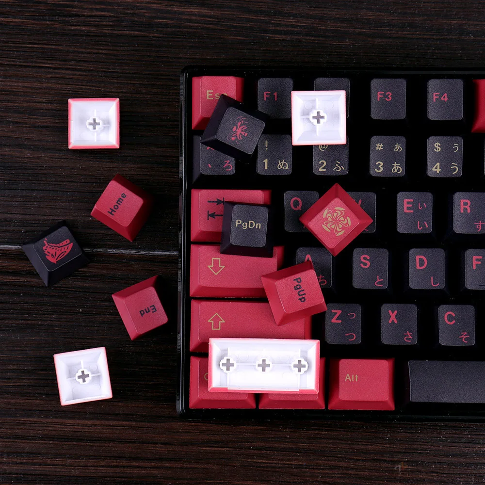 GBrosLarge Set PBT Keycap, DYE-SUB, Aucun profil, Japonais, Personnalisé, HTML pour clavier mécanique, Gaming Key Cap