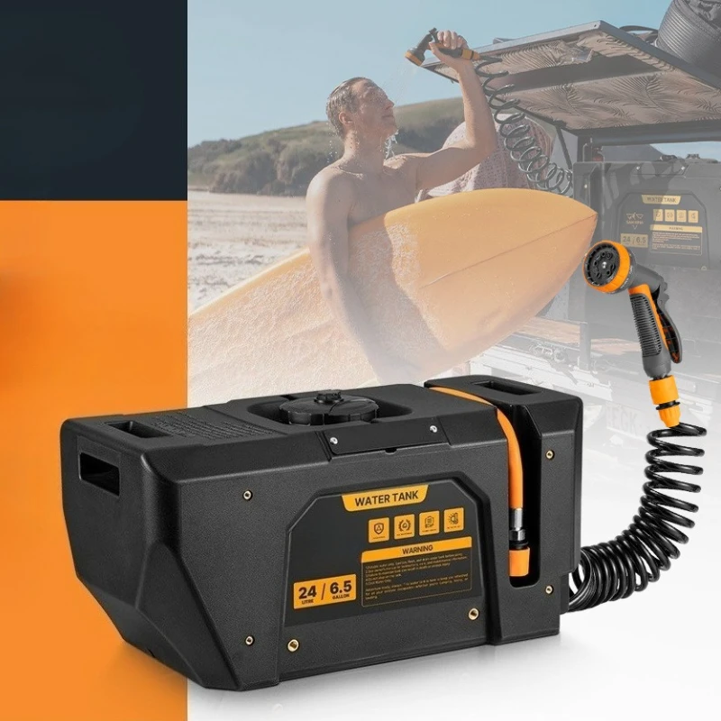 Quick Charge Pressurized Portable Water Tank  Battery Powered Outdoor Shower Kit For Camping And Hiking