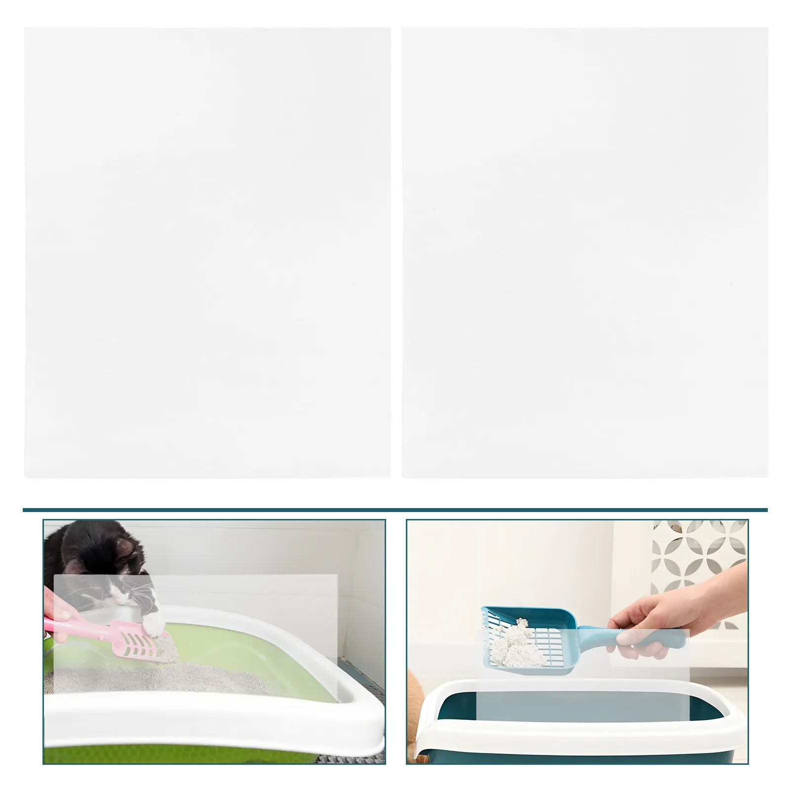 

3Pcs Transparent Cat Litter Box Shield Splash Guard Privacy Screen Easy Install Litter Box Enclosure for Mess Cleaning