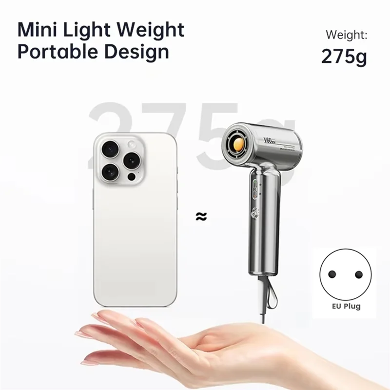 【Must-Haves】Мини-высокоскоростной фен, быстросохнущий фен, незаменимый для детского общежития, дорожный фен, вилка европейского стандарта