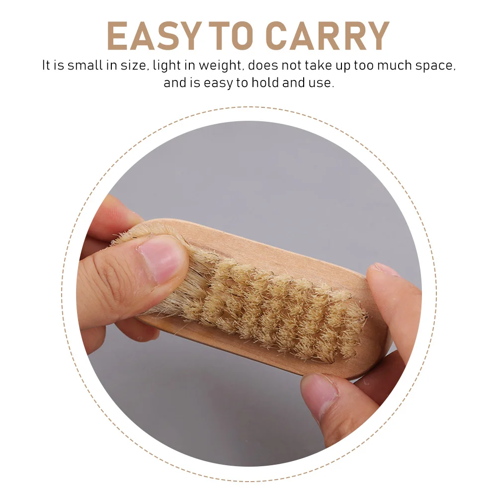 양면 손톱 청소 브러시 ​​작고 가벼운 내구성 나무 네일 브러시 매니큐어 페디큐어 네일 청소 도구