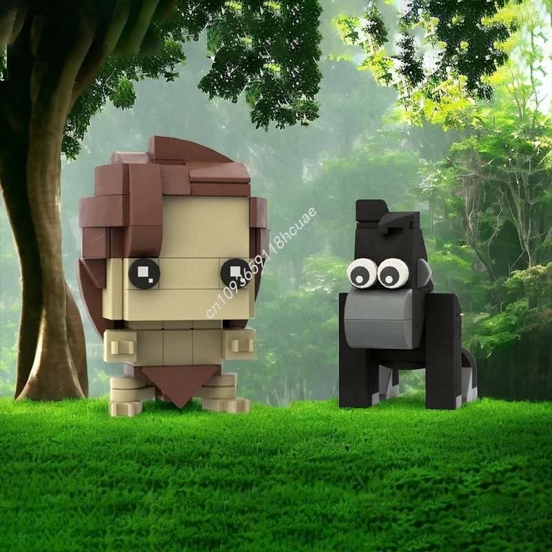 

182 шт. MOC Tarzan et Tok Brickheadz модель строительные блоки творческая идея «сделай сам» игрушки на день рождения детские рождественские подарки