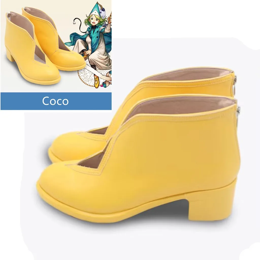 

Witch Hat Atelier Coco Cosplay Shoes Coco Yellow Cosplay Boots Halloween Christmas Shoes