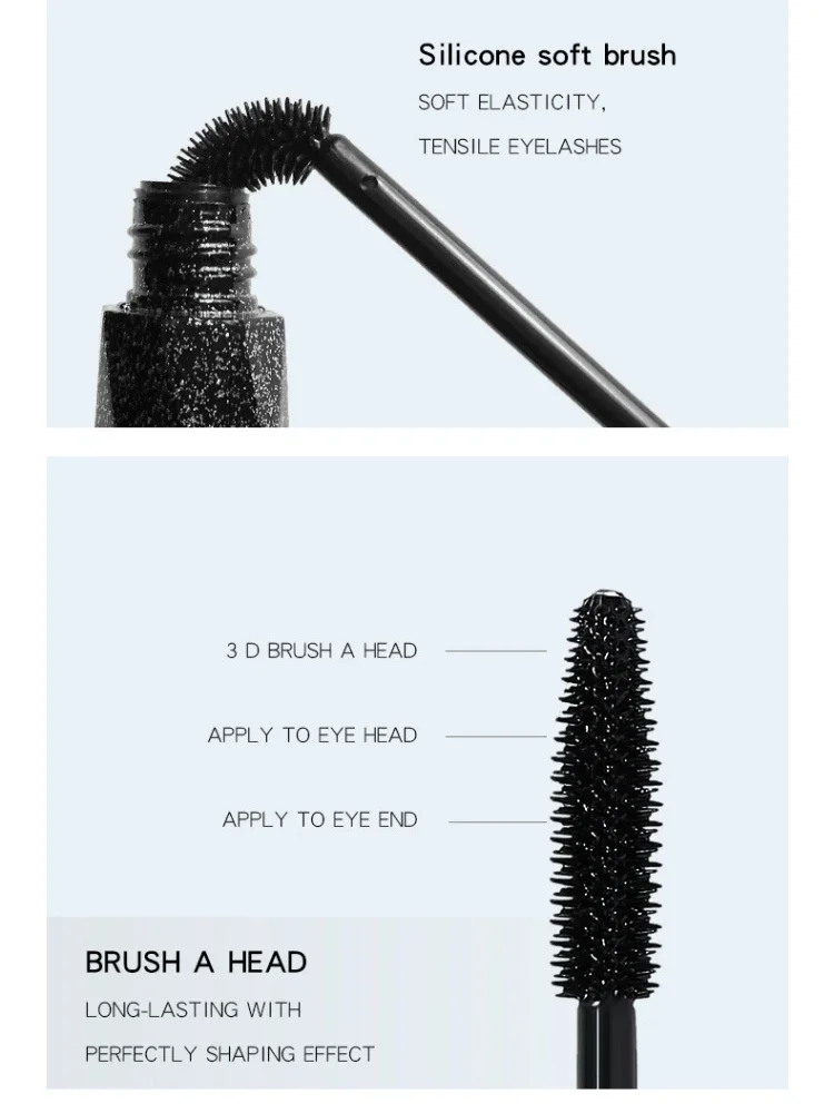 Spedizione gratuita NUOVO 4D Mascara Allungamento Impermeabile Spessore Curling Durata Estensione ciglia Mascara nero Trucco ciglia naturali