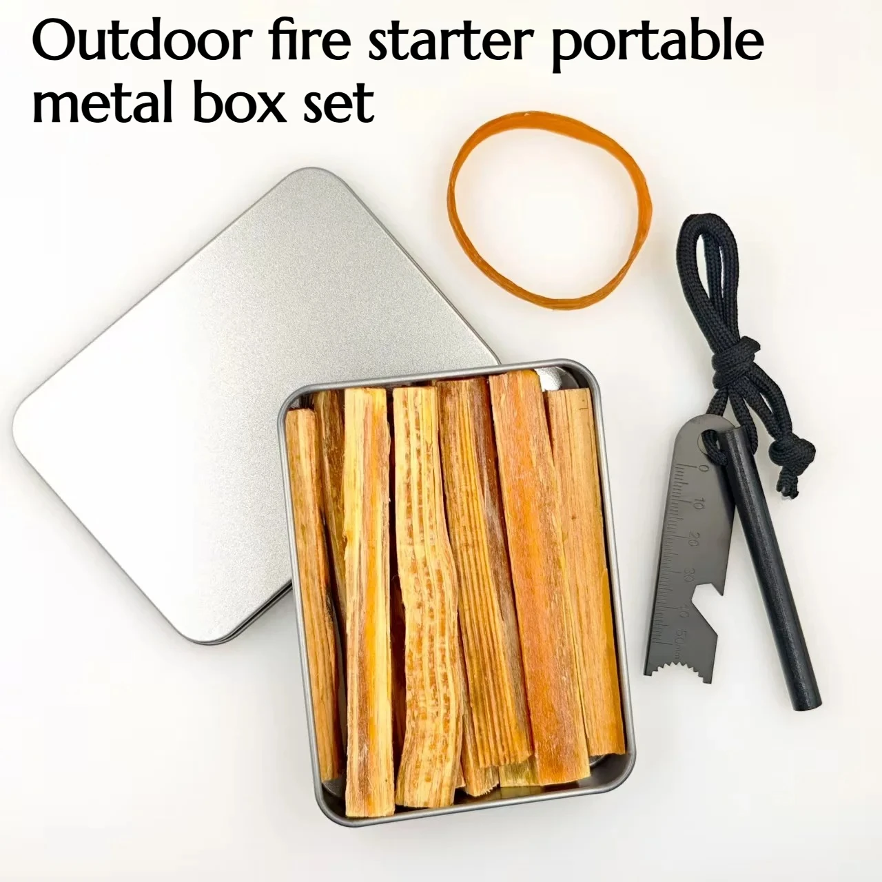 

NEW Outdoor Fire Starter for Lighting and Warmth Flint Stone for Campfire Survival Emergency Portable Box Set