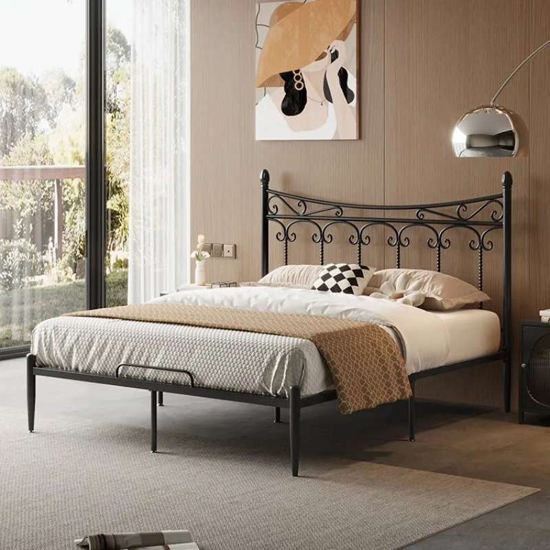 wrought iron bed frame small apartment master bedroom single bed light luxury retro bettgestelle und rahmen bedroom furniture