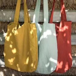 Large Cotton Linen Tote Bags - Reusable Ladies Handbag Casual Shoulder Shopping Bags for Women