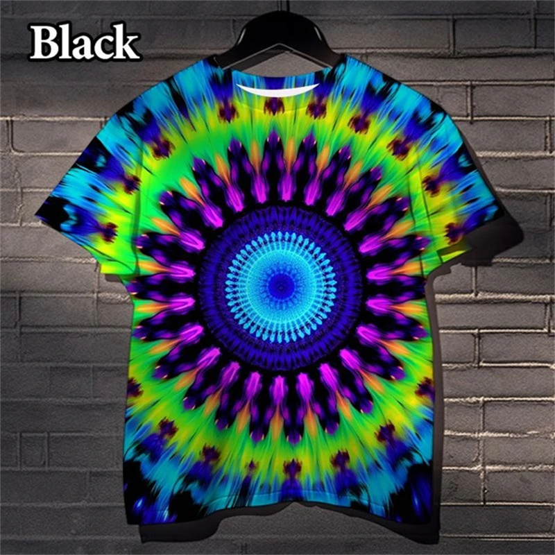 

3D Print Tie-Dye Style Graphic T-shirt For Men Women Personality Streetwear Hip Hop Tee Shirts Summer Sport Oversized Tee Top