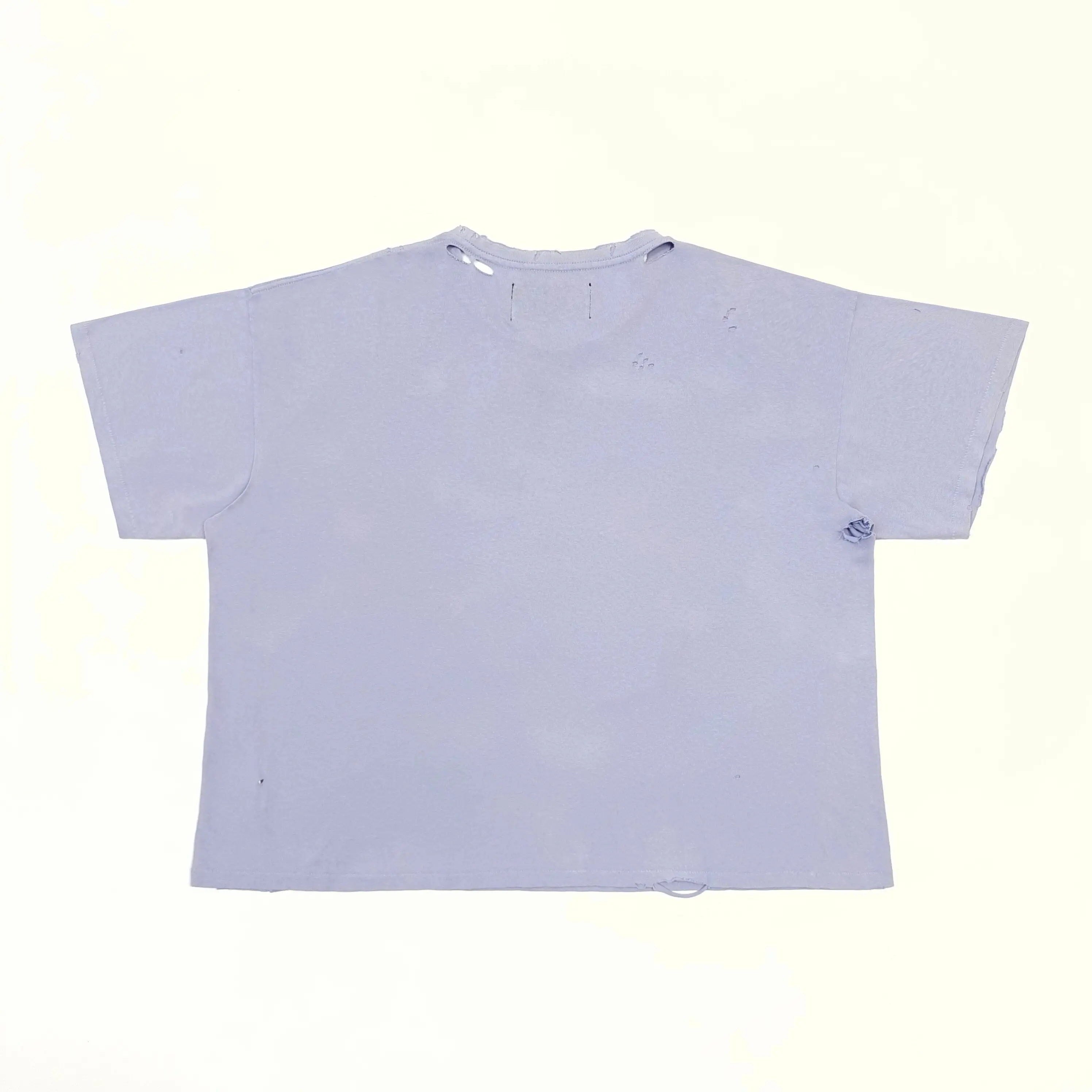 Paly Hollywood Drilled Tongue High Street Short Sleeve Alphabet Print T-Shirt
