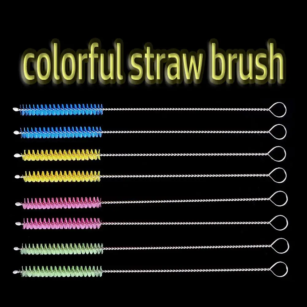 

Useful Multi-purpose Straw Cleaning Brush Nylon Bottle Accessory Glass Tube Brush Slot Brush for Office Kitchen