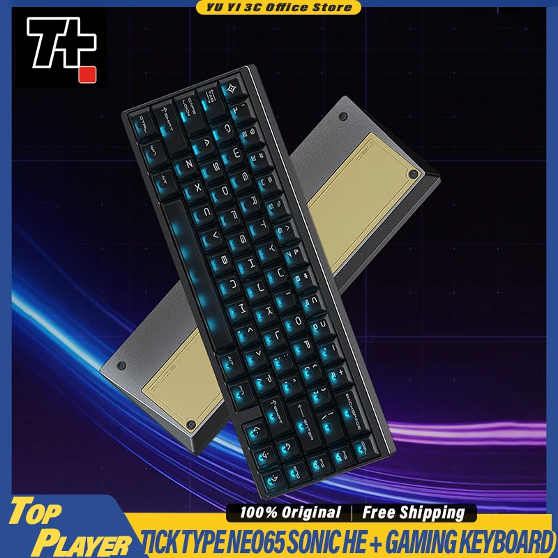 

Tick Type Neo65 Sonic He+ Gaming Keyboard OwLab Switch Hall Effect 0.01MM Rapid Trigger 8kHz Polling Rate CNC Aluminum Shell