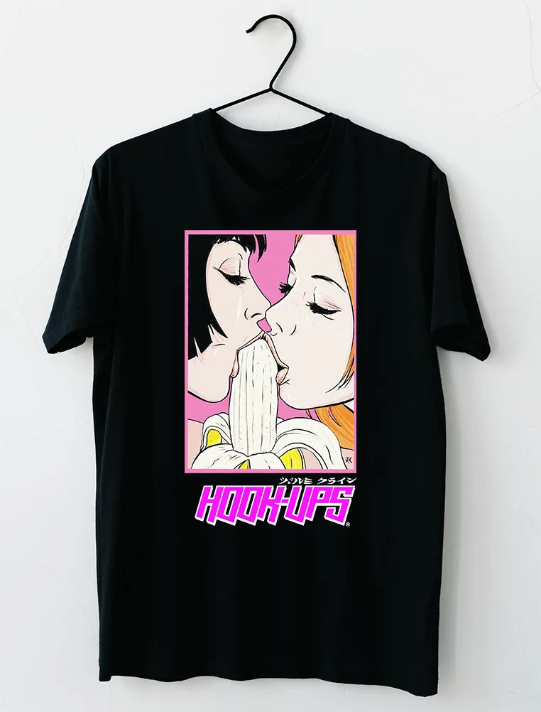 Hook-Ups Skateboard Girls Eat Banana T-Shirt S-2XL