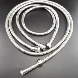 Manguera de ducha Flexible de 1m/1,5 m/2m de largo, mangueras de fontanería, accesorios de baño cromados de acero inoxidable, cabezal de ducha